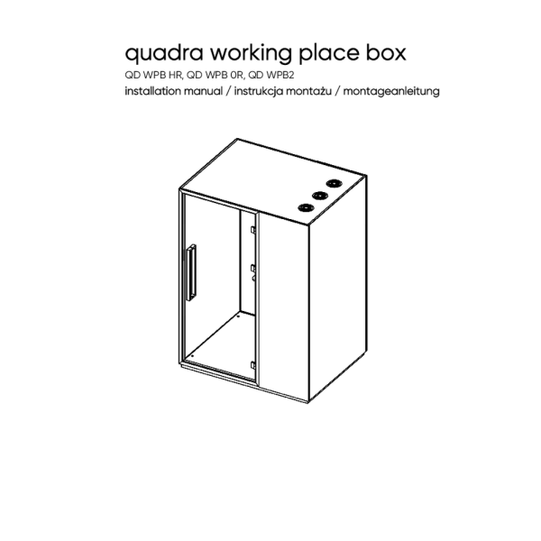 quadra workplace box - installation manual